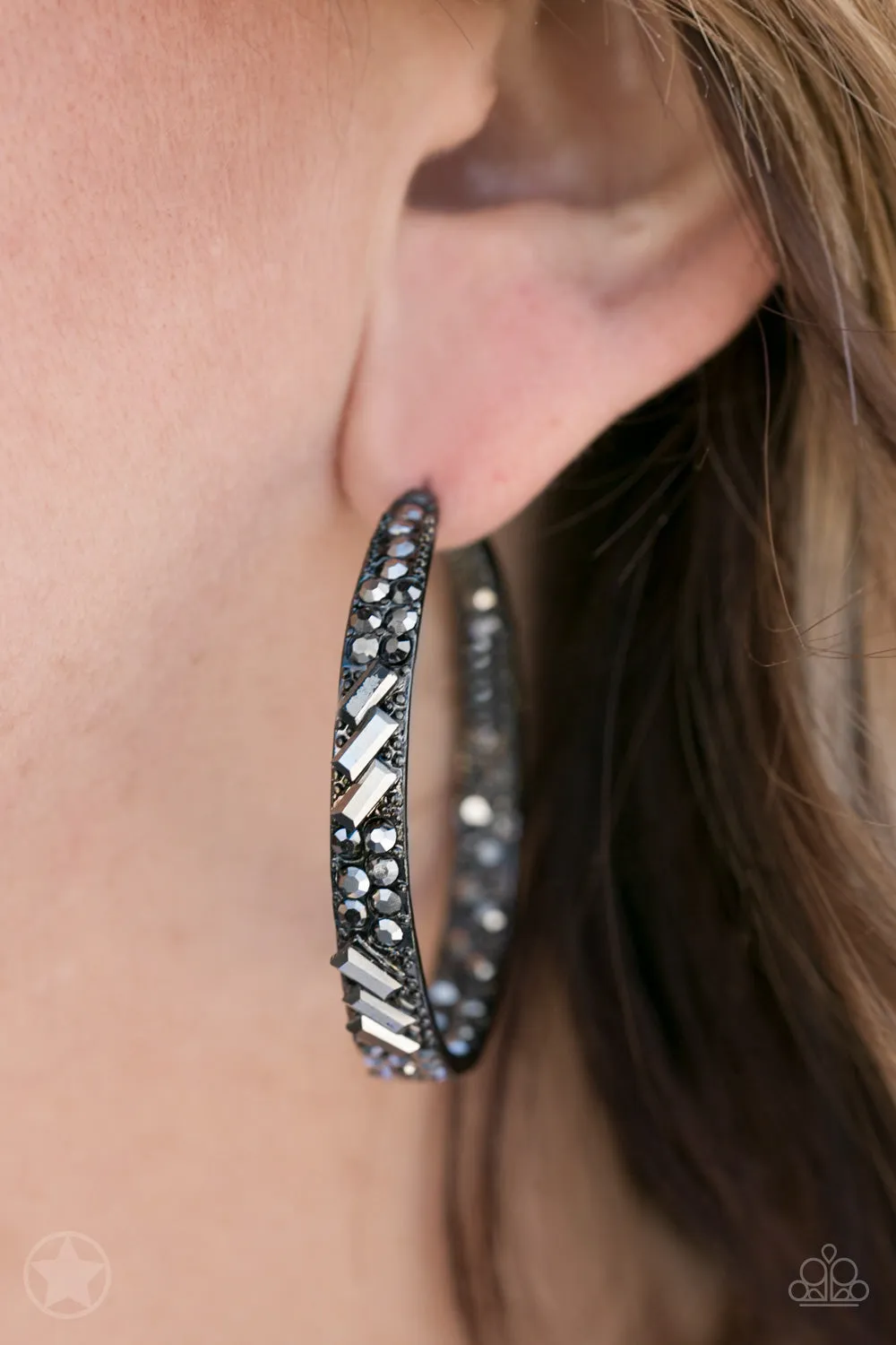 GLITZY By Association Black Earrings