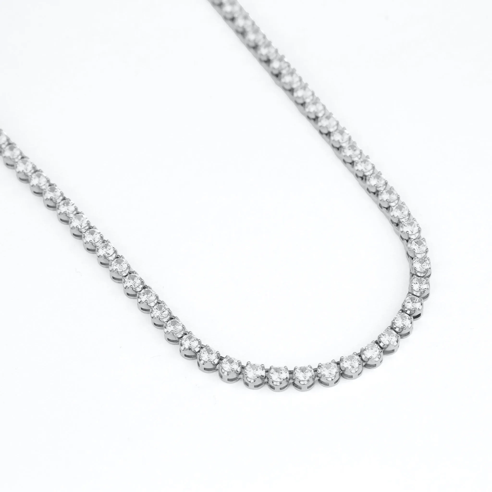 Gold Gods 6MM Diamond Buttercup Tennis Chain - White Gold