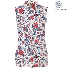 Golf Americana Floral Women's Sleeveless Polo