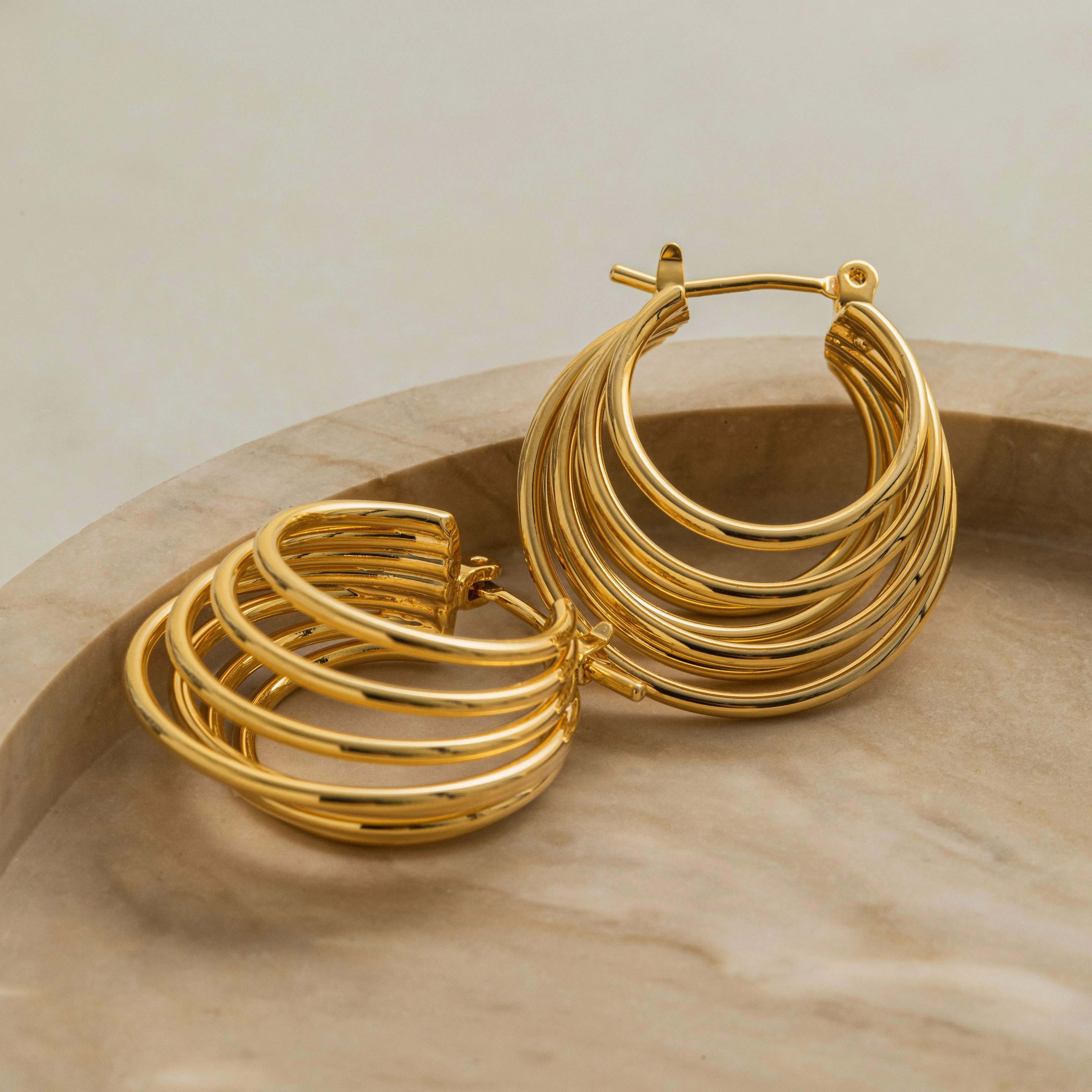 Graduated Cage Hoop Earrings