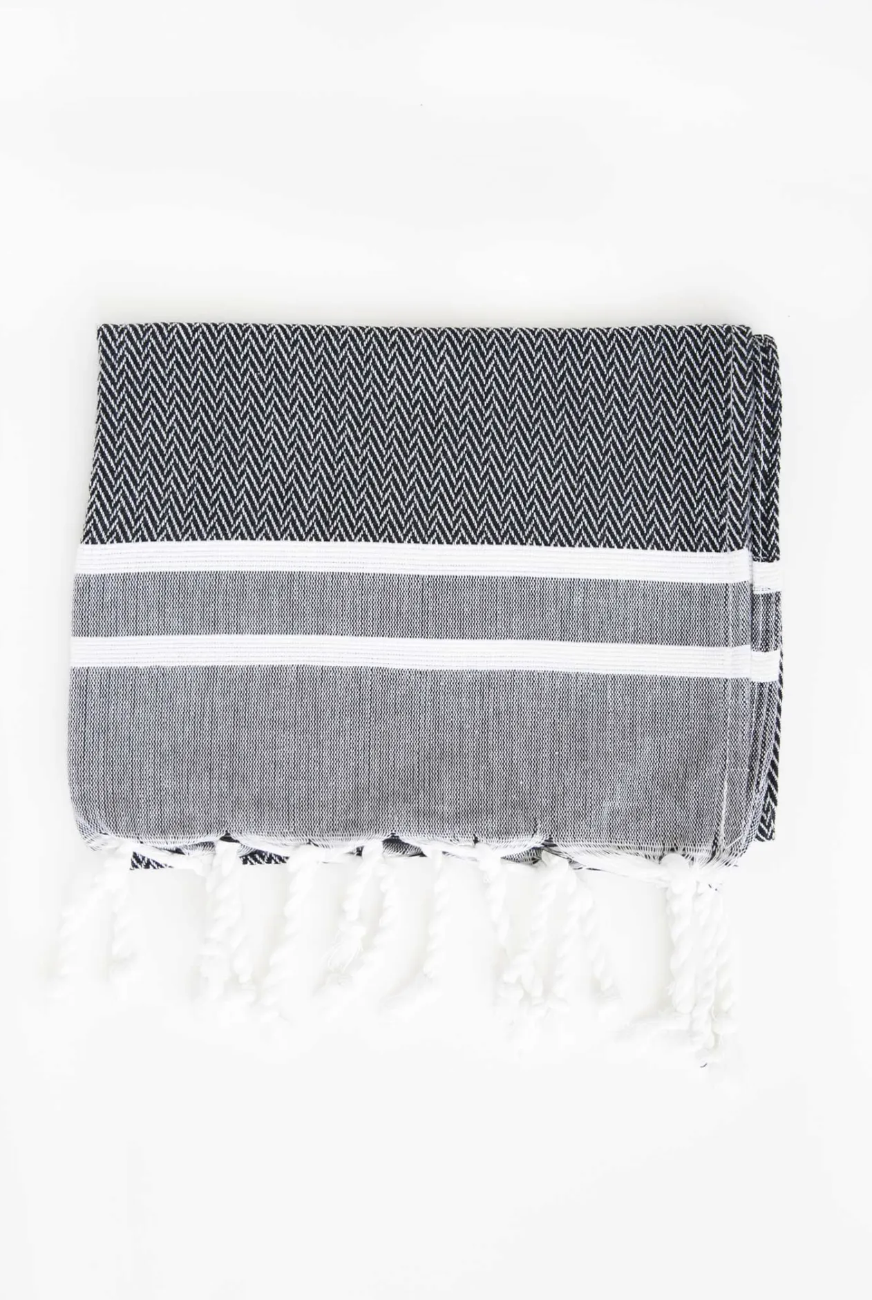 Herringbone Guest Towel Two Stripes - Final Sale 25% off