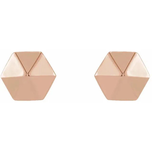 Hexagon Ear Studs