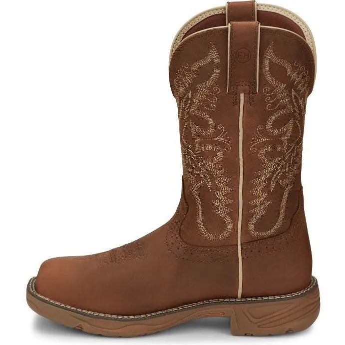 Justin Women's Rush 11" Waterproof Western Work Boot -Tan- SE4353