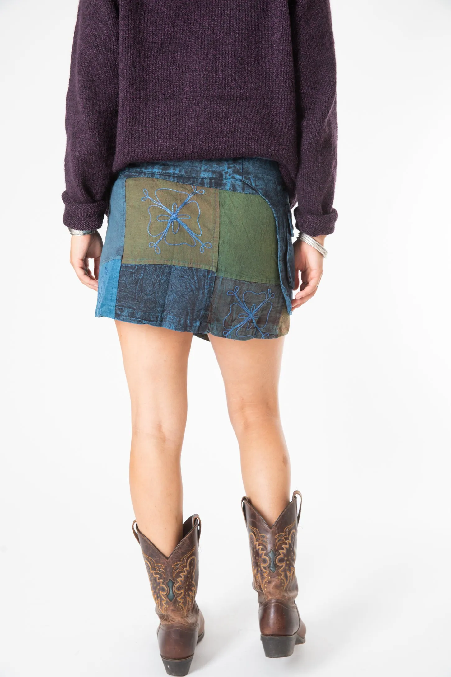 Kapasa Patch Mini Festival Skirt