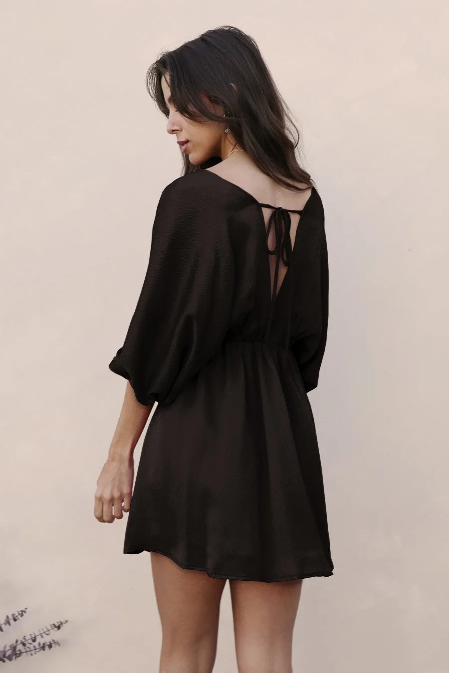 Kylie Satin Kimono Dress