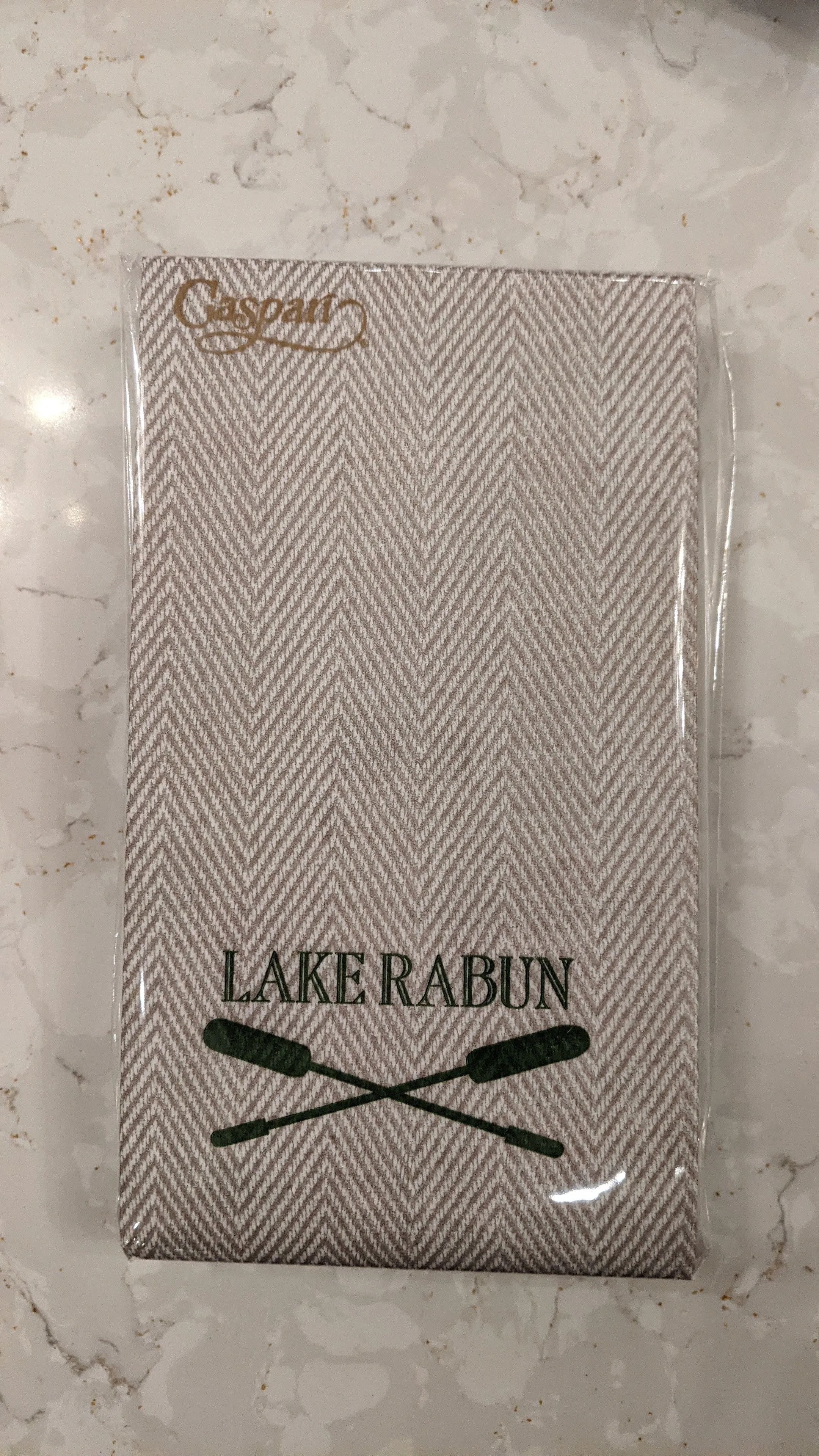 Lake Green Oars Paper Linen Blend Napkins