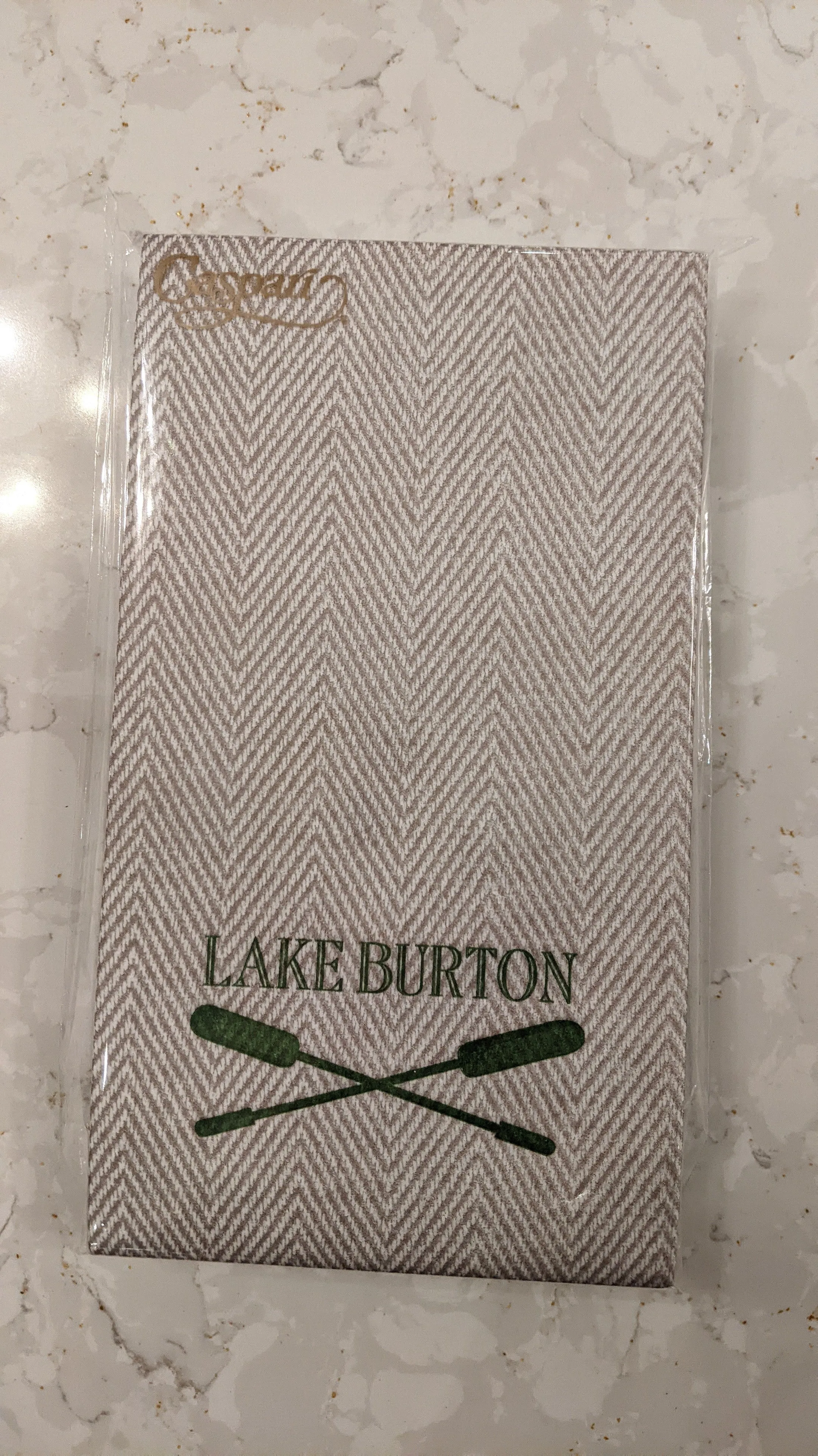 Lake Green Oars Paper Linen Blend Napkins