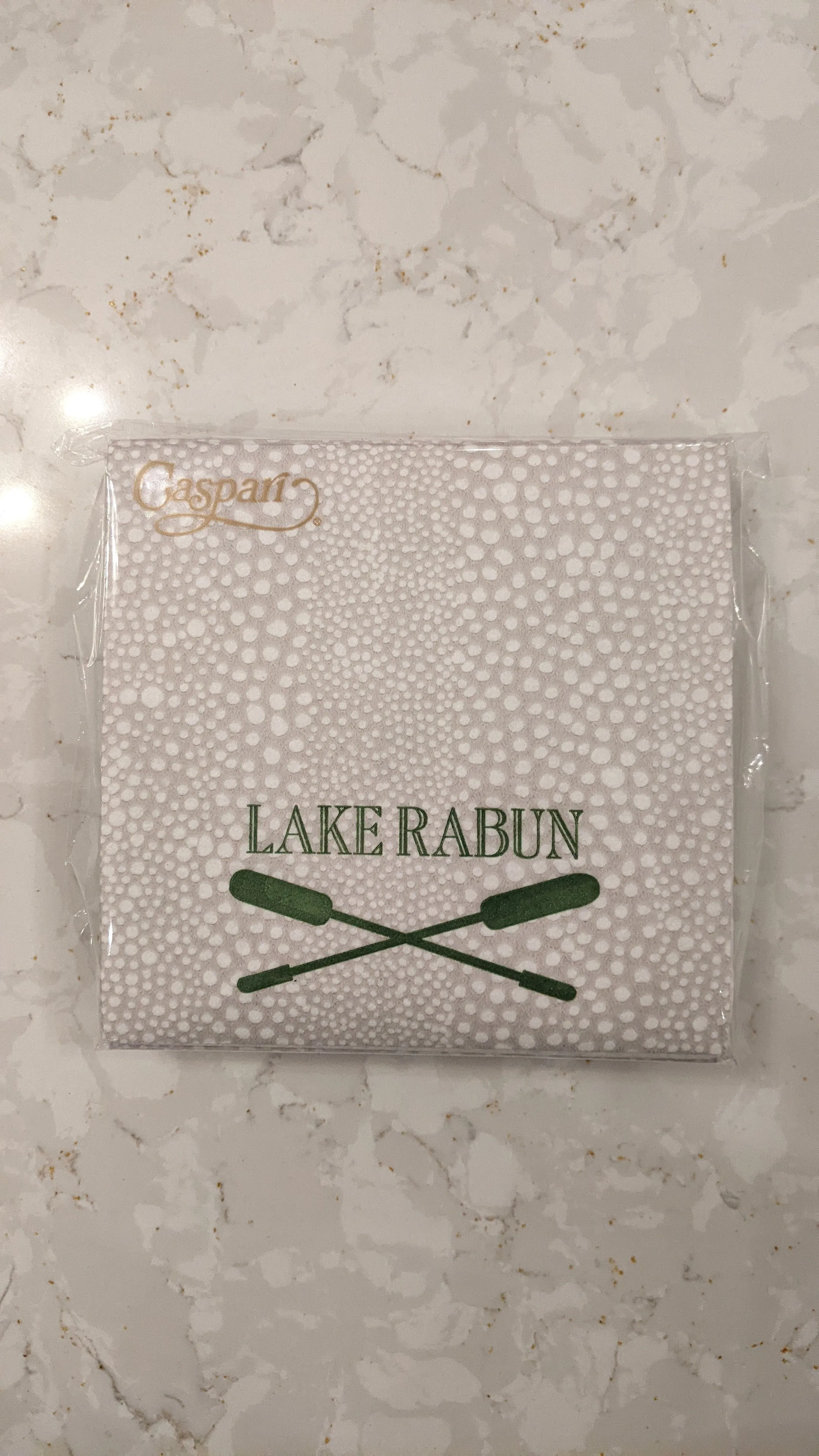 Lake Green Oars Paper Linen Blend Napkins