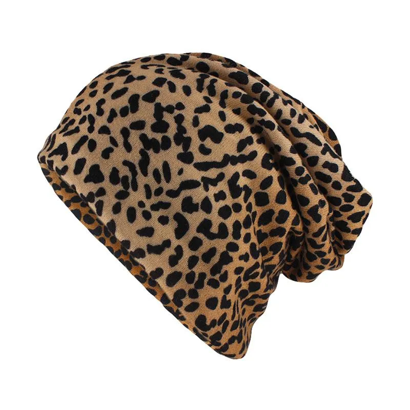 Leopard Print Polyester Beanie, Scarf or Skullie