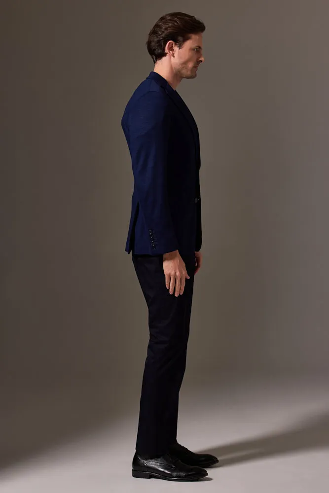 Liam Sports Jacket - Navy Wool Jersey