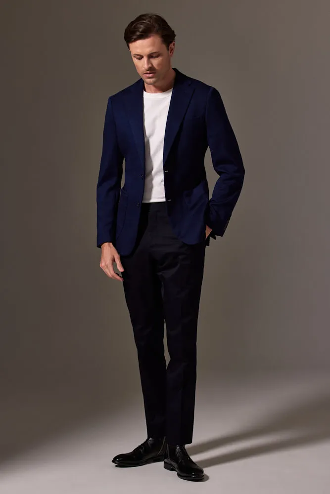 Liam Sports Jacket - Navy Wool Jersey