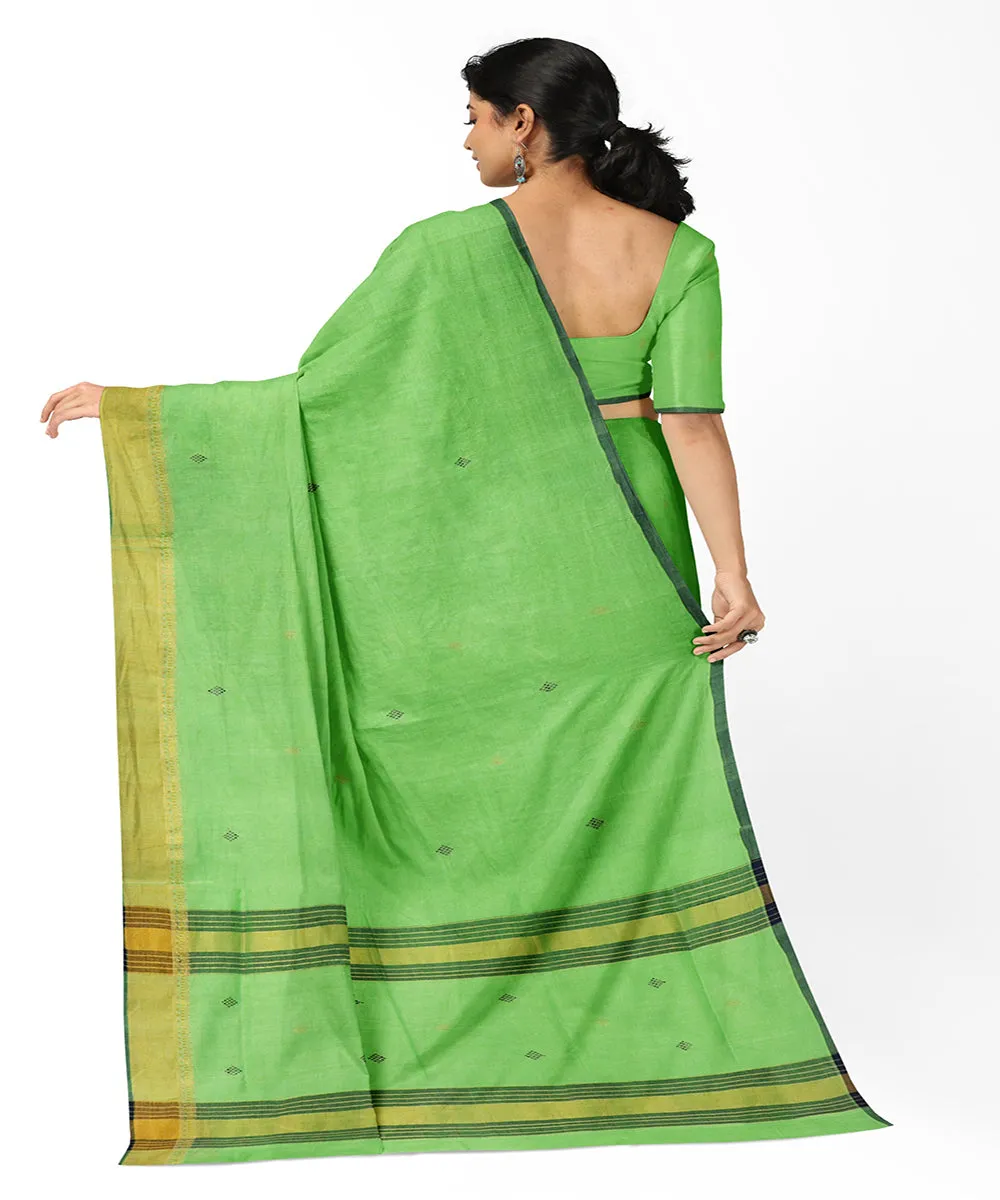 Light green cotton butta handwoven rajahmundry saree