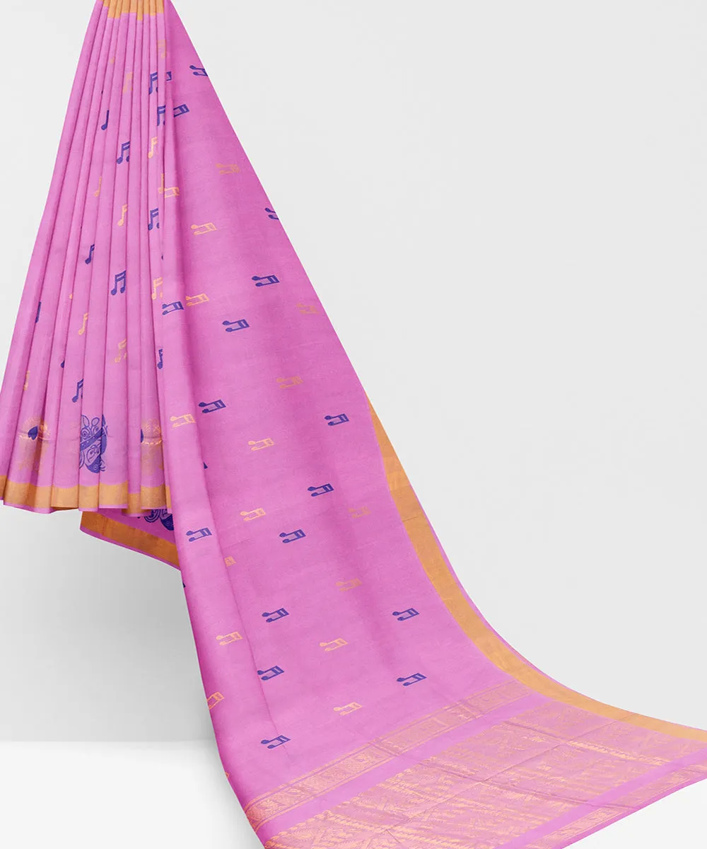 Magenta butta handwoven rajahmundry cotton saree