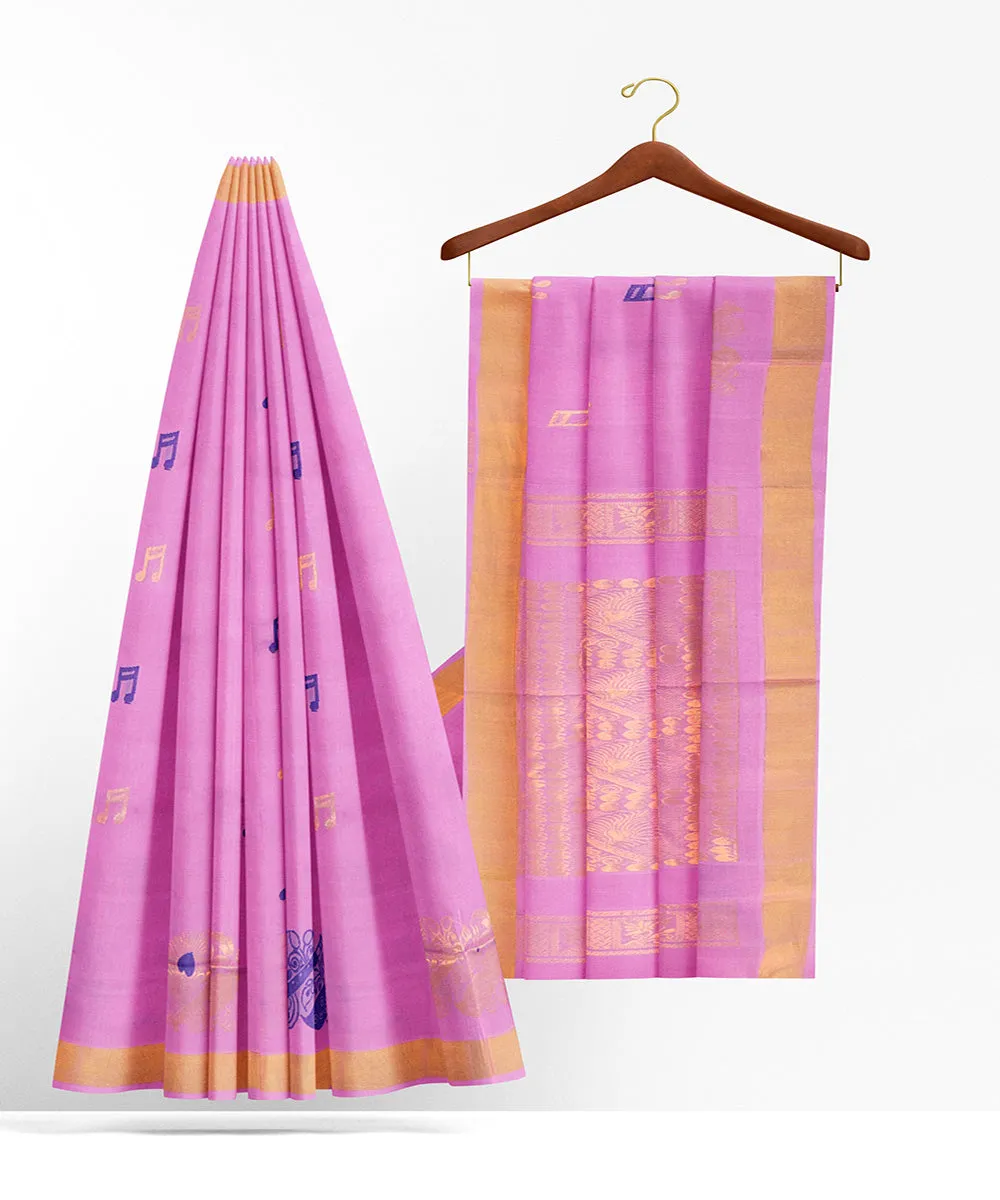 Magenta butta handwoven rajahmundry cotton saree