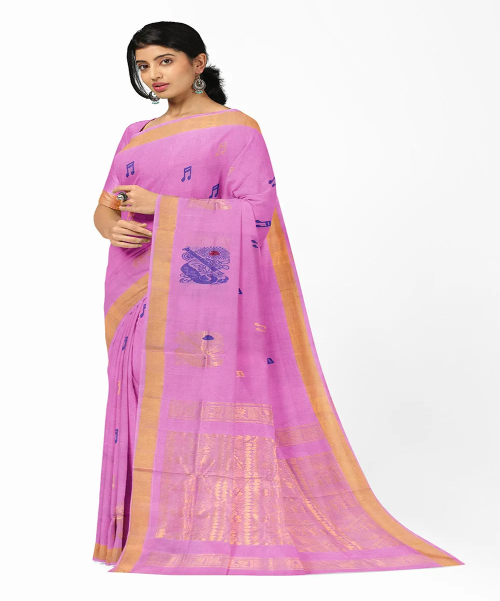 Magenta butta handwoven rajahmundry cotton saree