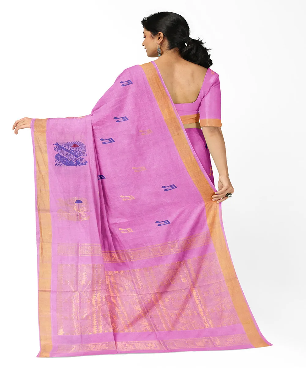 Magenta butta handwoven rajahmundry cotton saree