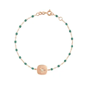 Miss Gigi Emerald diamond bracelet, Rose Gold, 6.7"