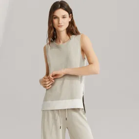 Nahla - Knitted Sleeveless Top - Taupe | Women's