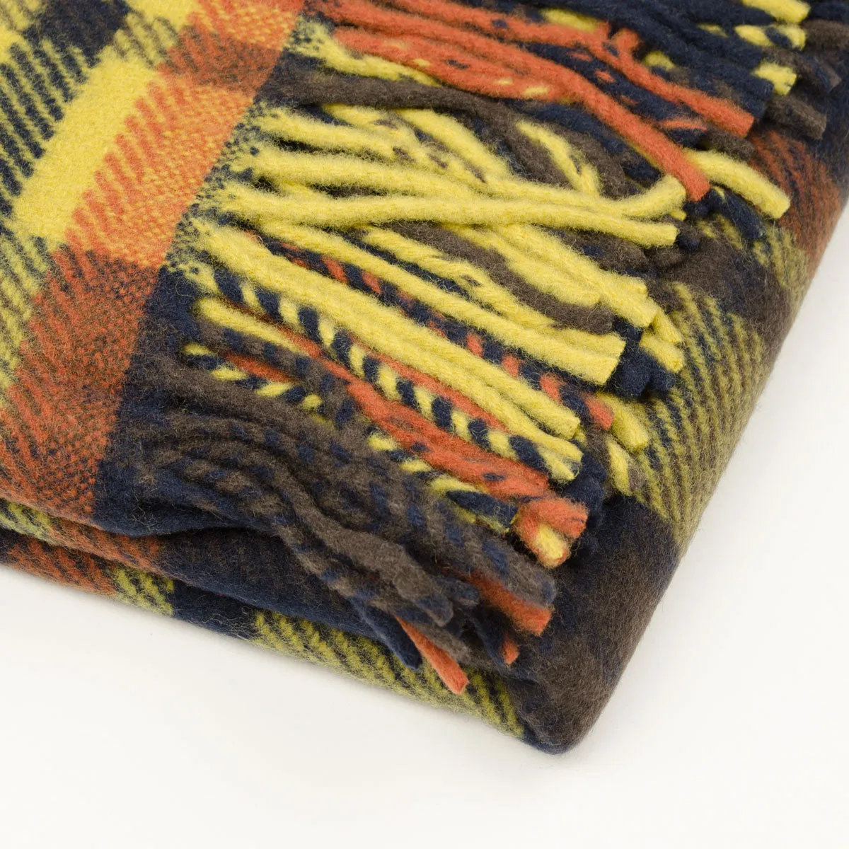 Norse Projects - Virgin Wool Checked Scarf - Dark Navy