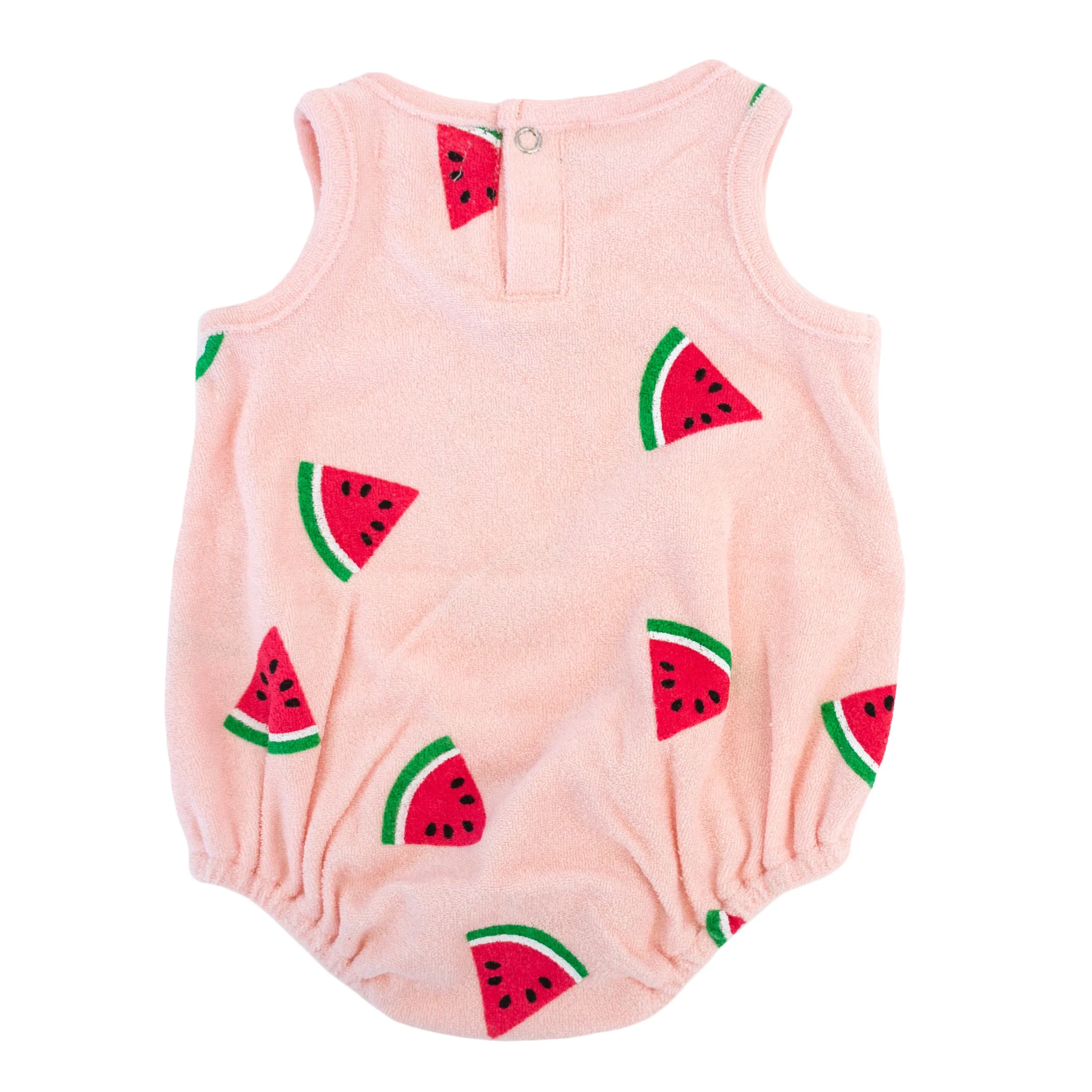 oh baby! Cotton Terry Bubble - Watermelon Print - Pale Pink