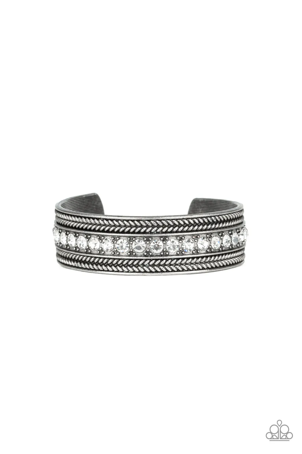 Paparazzi Empress Etiquette White Cuff Bracelet