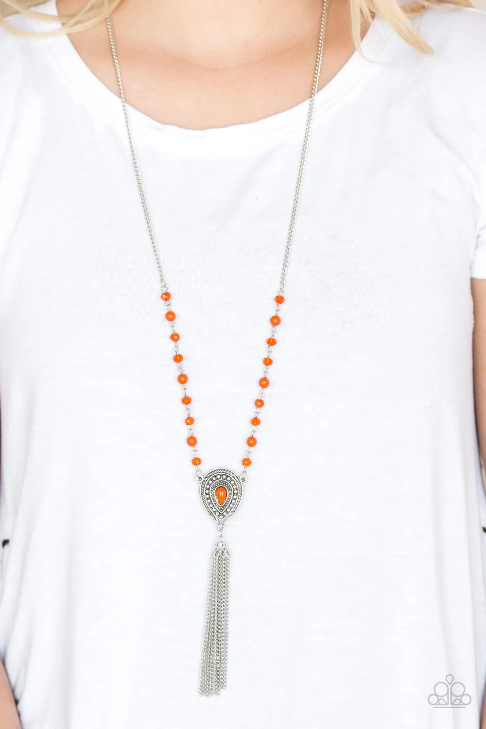 Paparazzi Soul Quest Orange Necklace Set