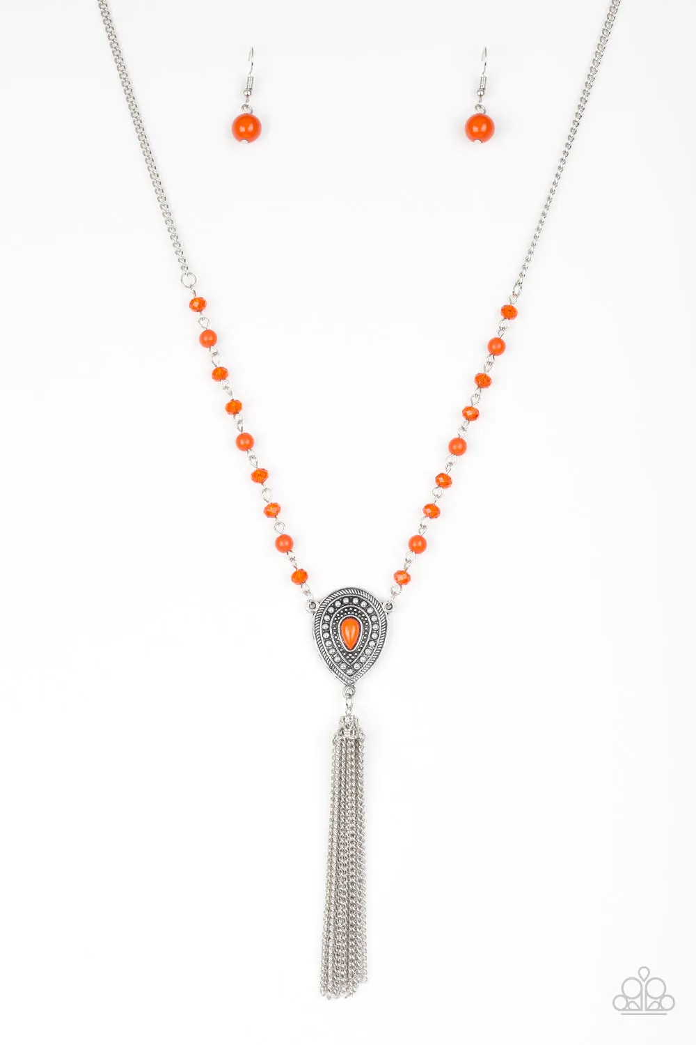 Paparazzi Soul Quest Orange Necklace Set