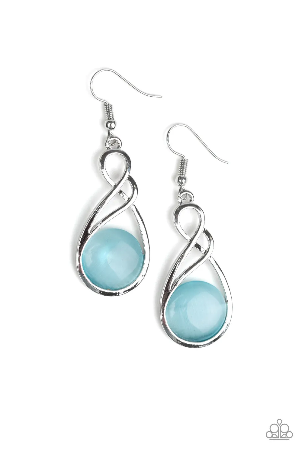 Paparazzi Swept Away Blue Earrings