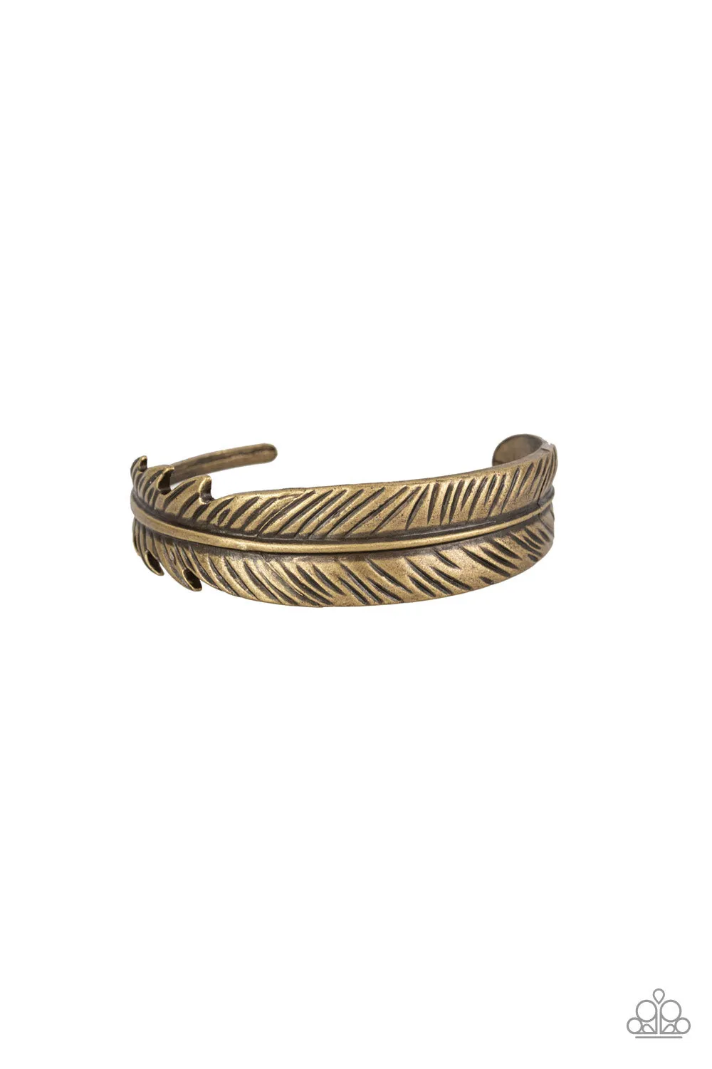 Paparazzi Tran-QUILL-ity Brass Cuff Bracelet