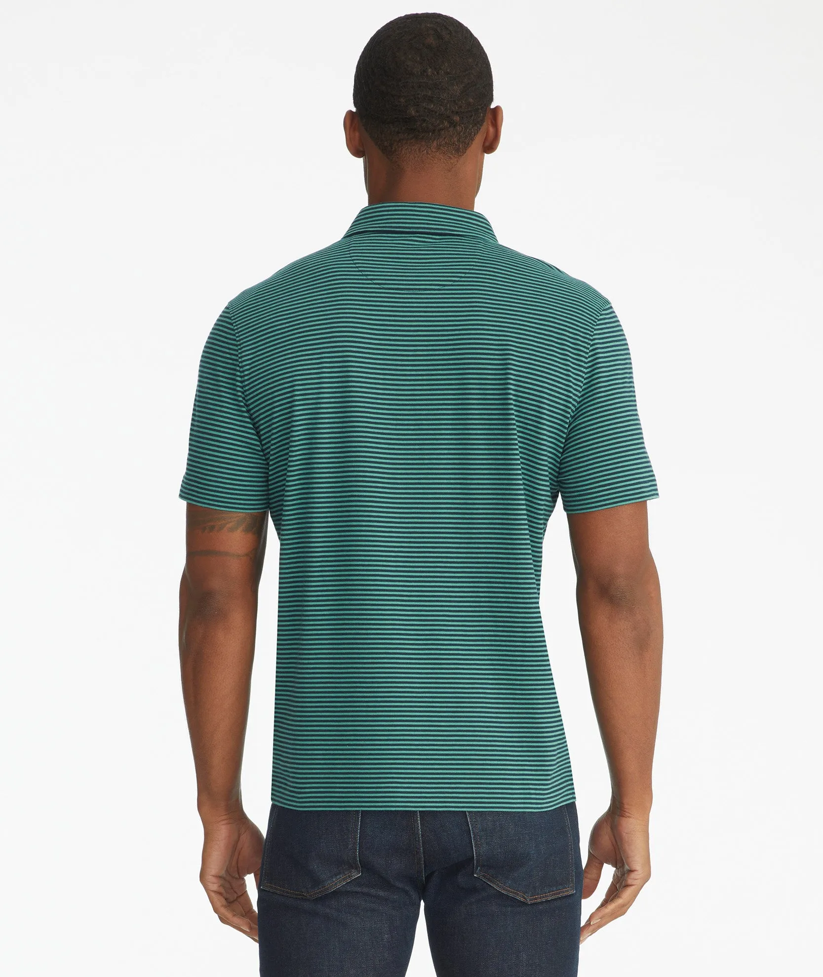 Pima Cotton Striped Polo