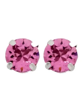 Pink Crystal Stud Earrings