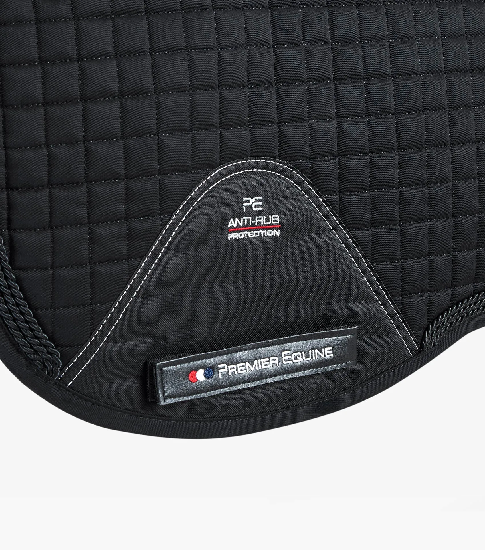 Premier Equine Merino Wool Half Lined European Dressage Pad Black/Natural