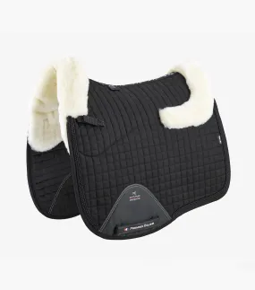 Premier Equine Merino Wool Half Lined European Dressage Pad Black/Natural