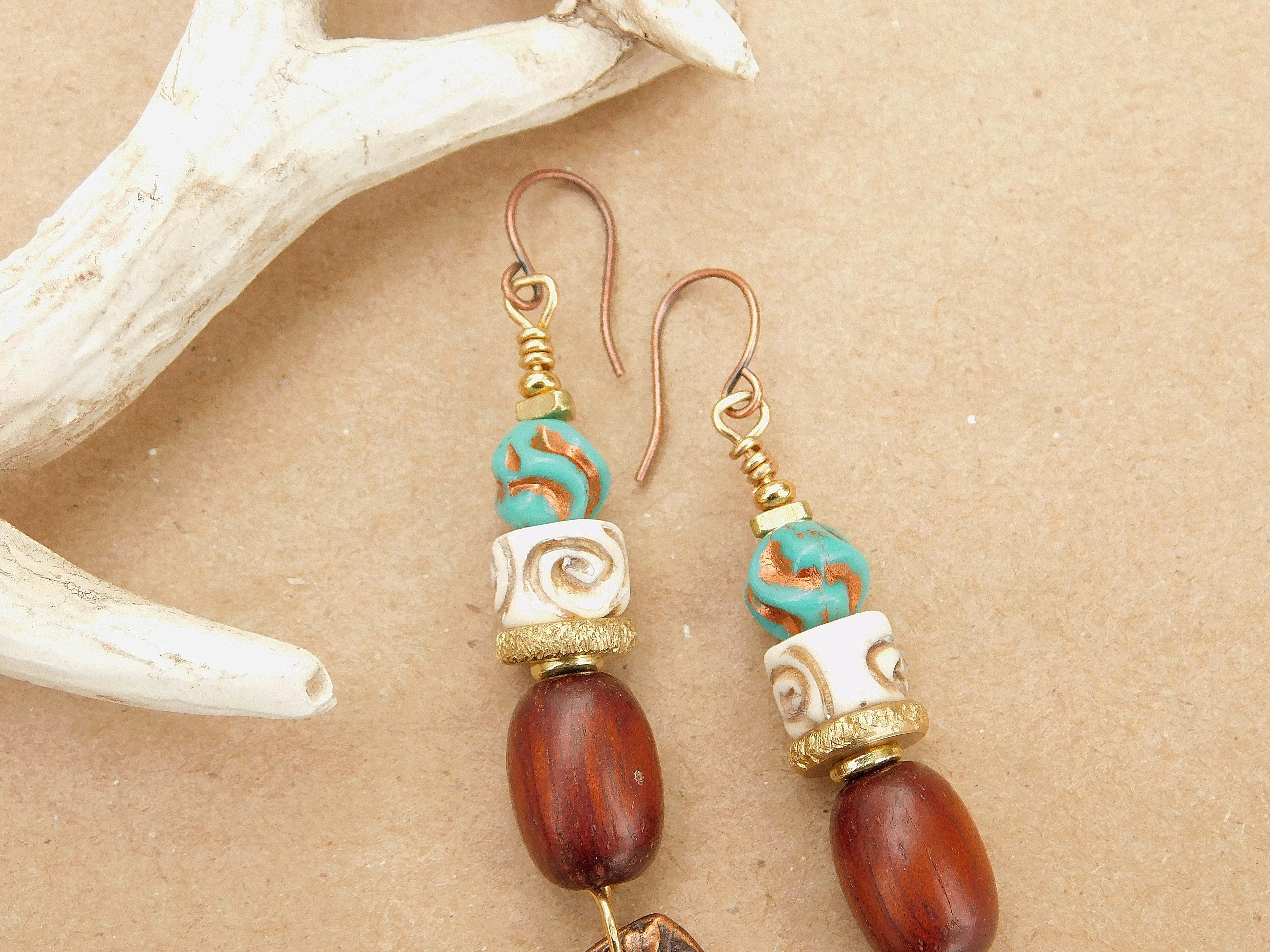 Primitive Face Charm Earrings