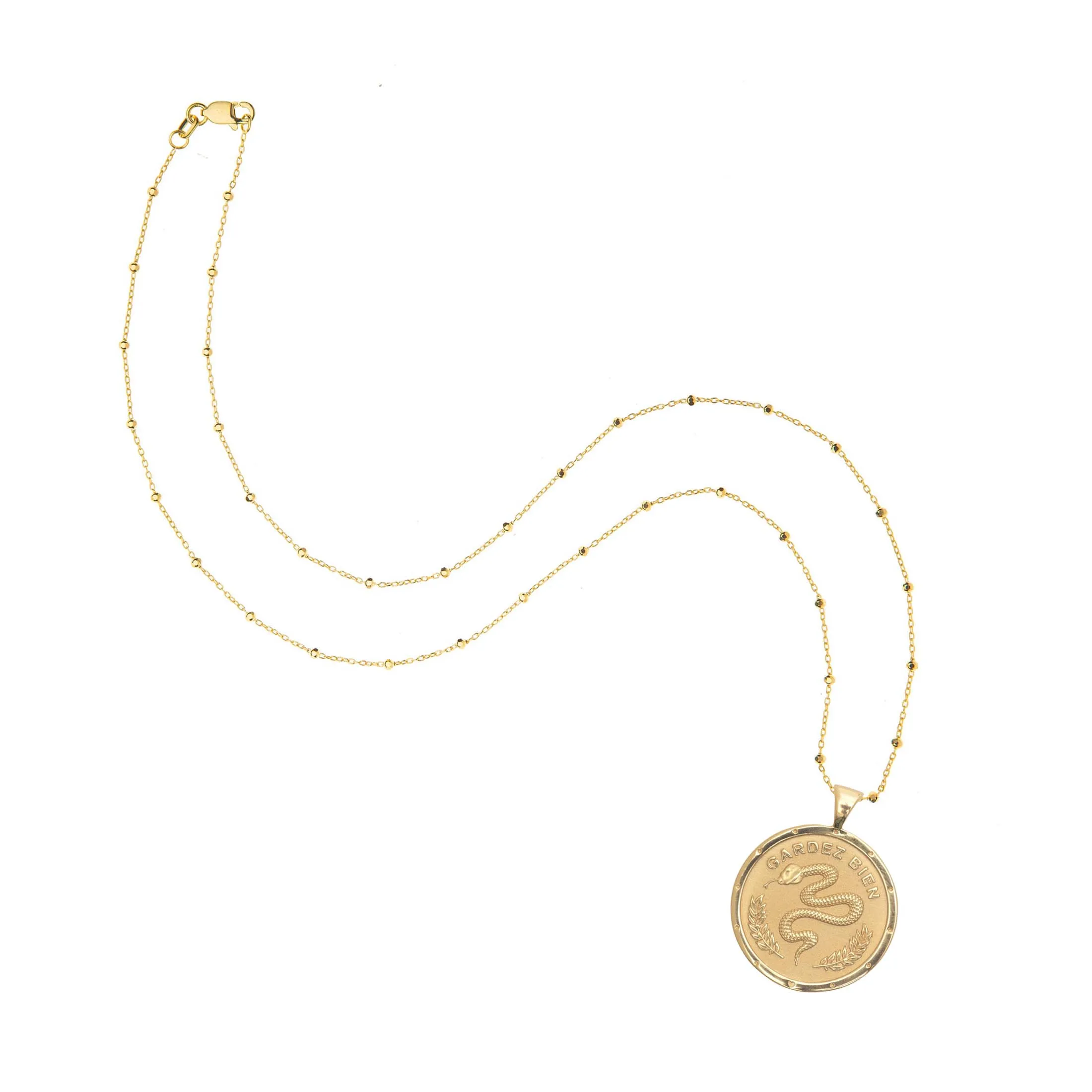 PROTECT JW Original Pendant Coin in Solid Gold