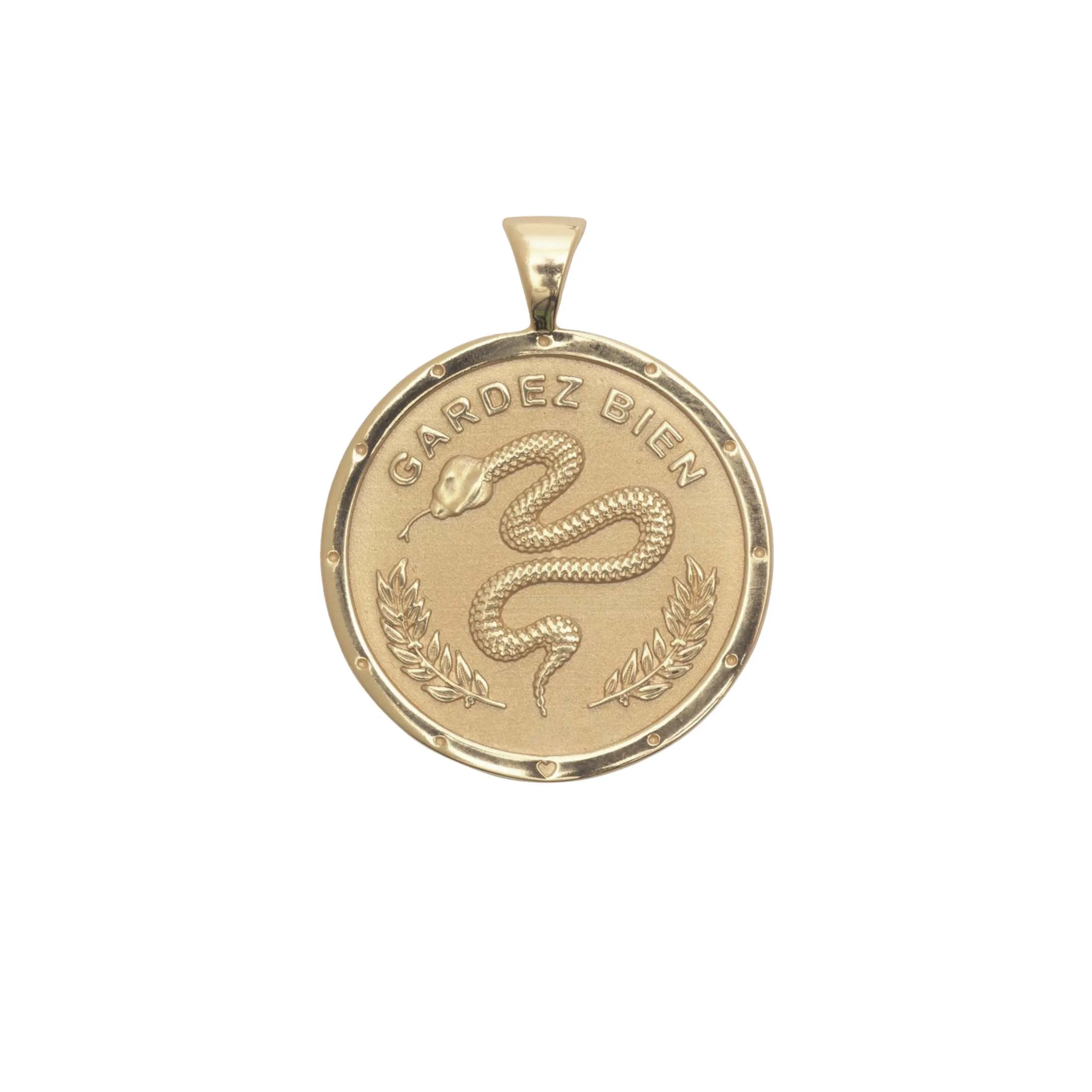 PROTECT JW Original Pendant Coin in Solid Gold