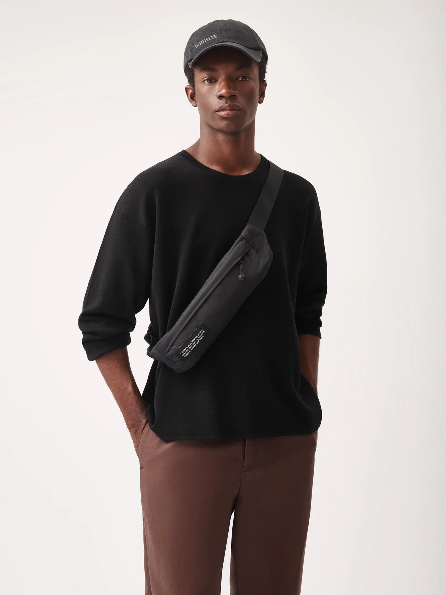 Regenerative Merino Wool Sweater—black