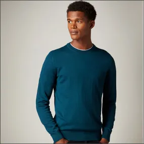 Remus Uomo Blue Slim Fit Merino Wool-Blend Sweater>>