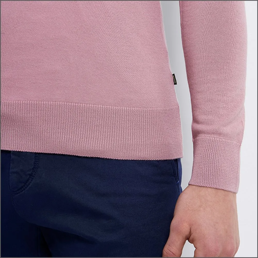 Remus Uomo Pink Slim Fit Merino Wool-Blend Sweater>>