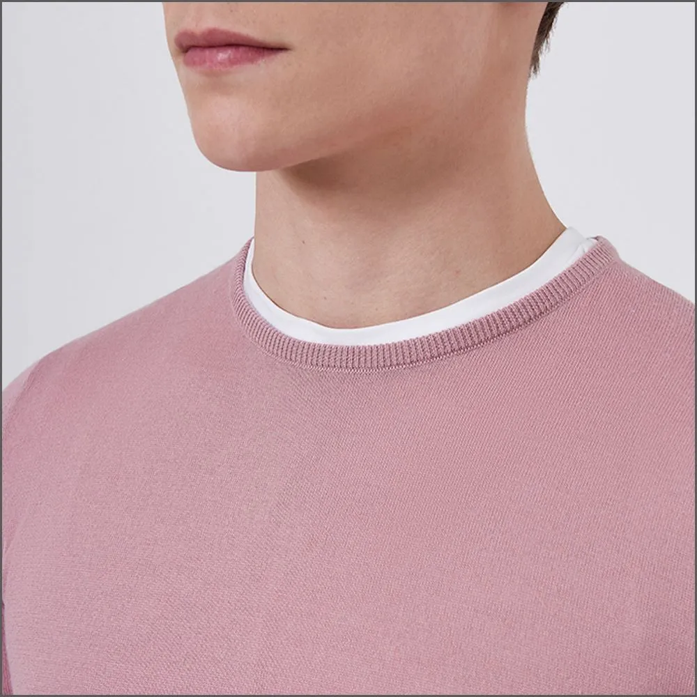 Remus Uomo Pink Slim Fit Merino Wool-Blend Sweater>>