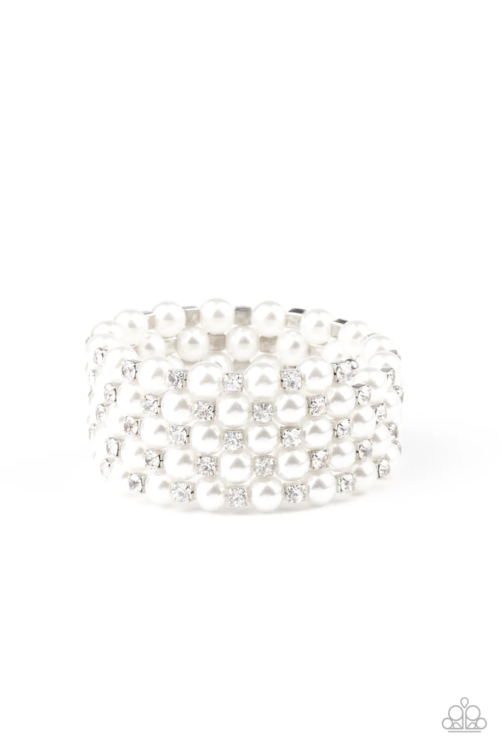 Rich Royal - White Paparazzi Bracelet