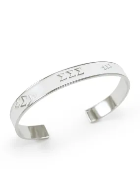 Sigma Sigma Sigma Bangle (White)