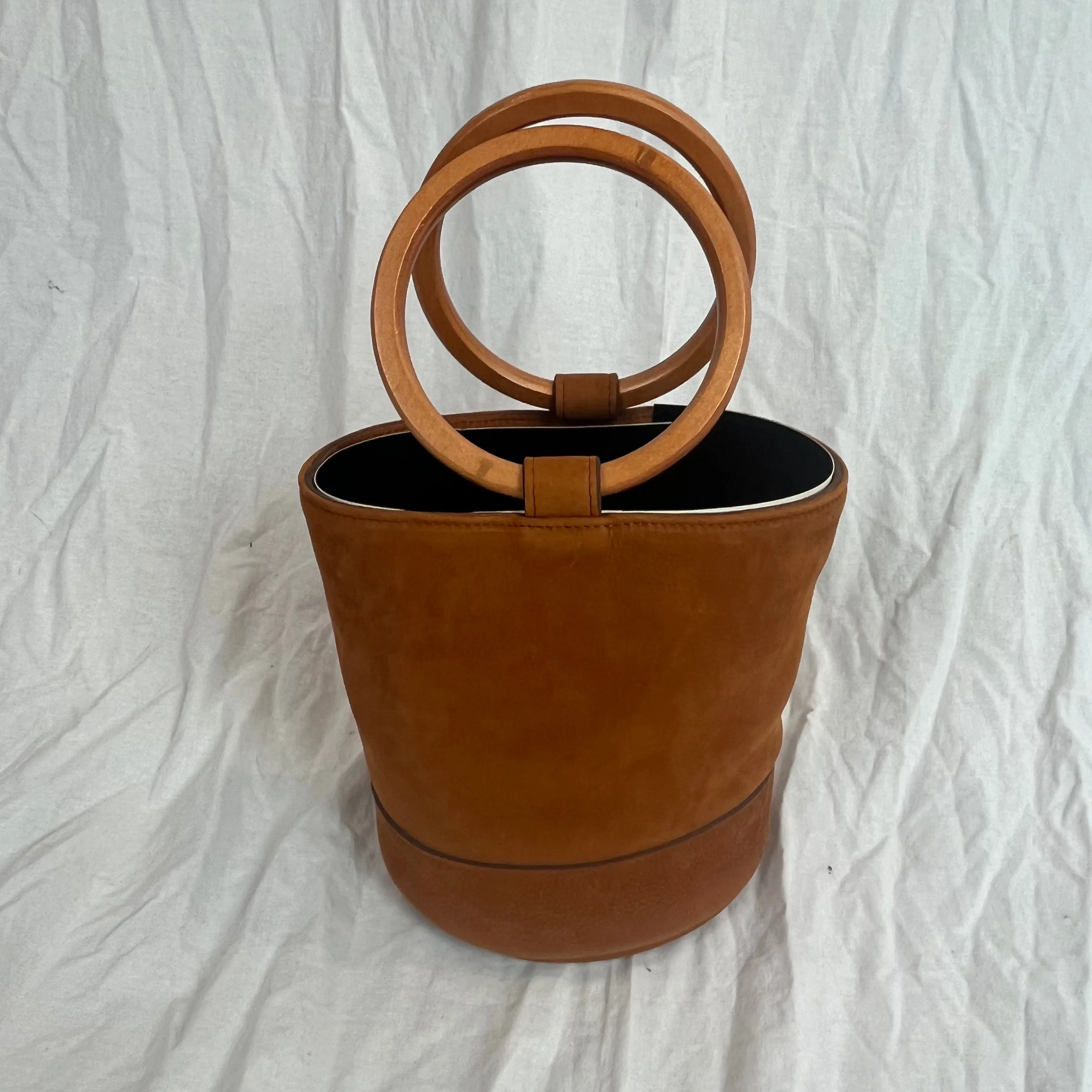 Simon Miller Brand New Tan Suede Bonsai Bucket Bag