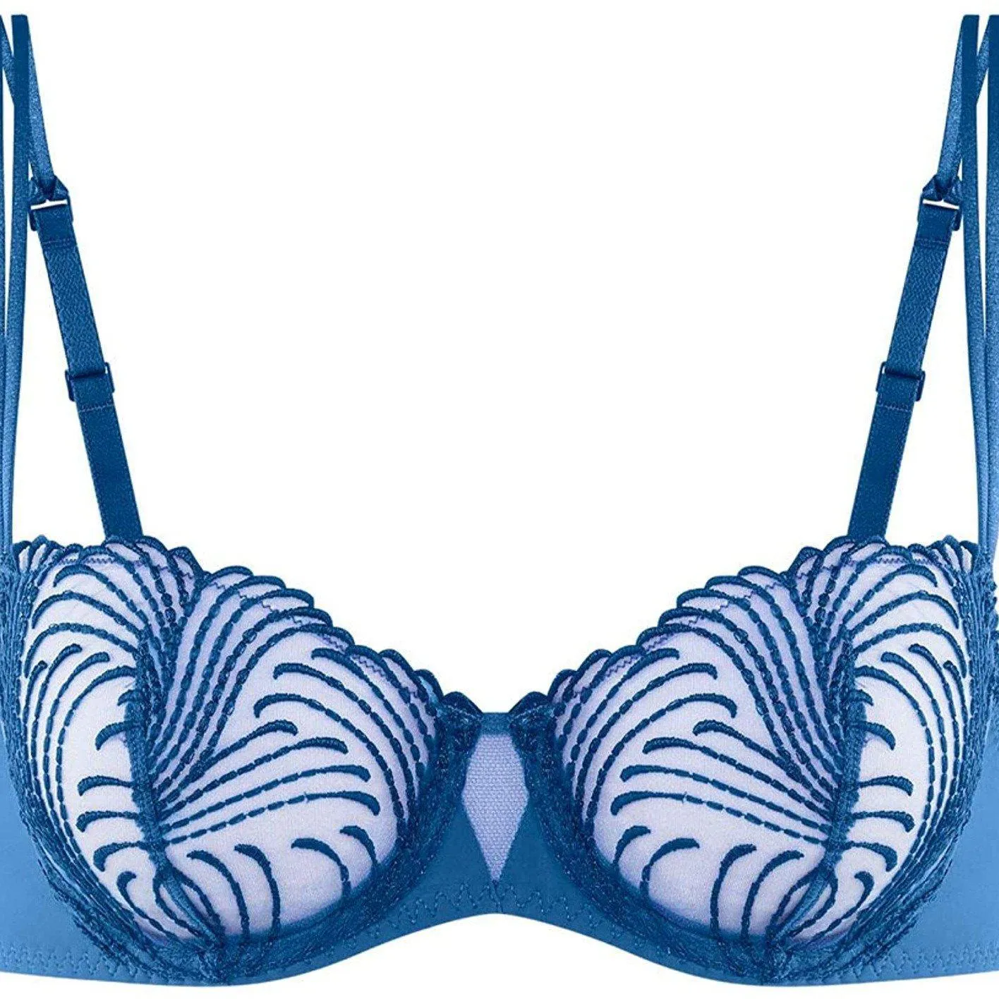 Simone Perele Nuance Demi Cup Bra in Denim Blue