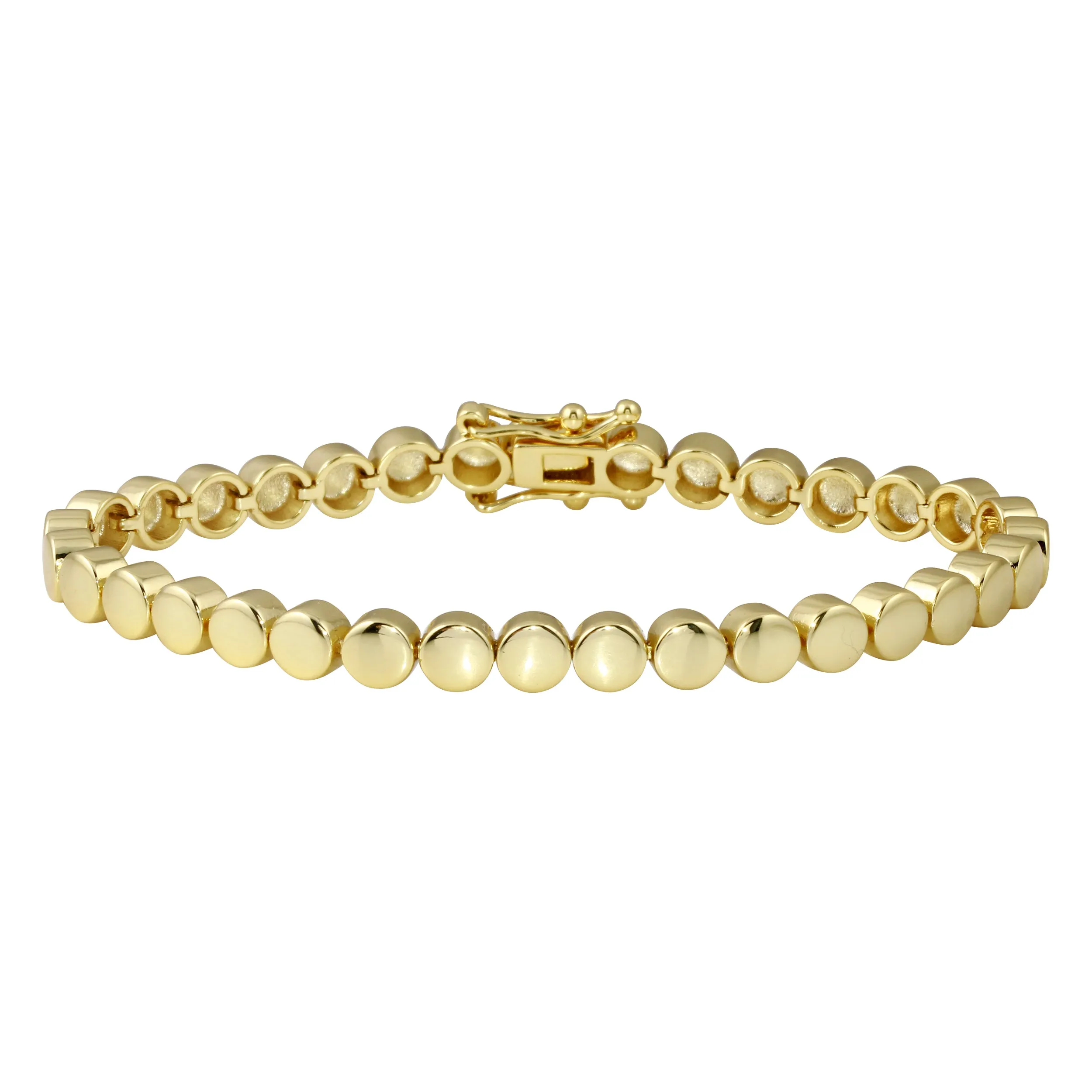 Solid Disk Tennis Bracelet