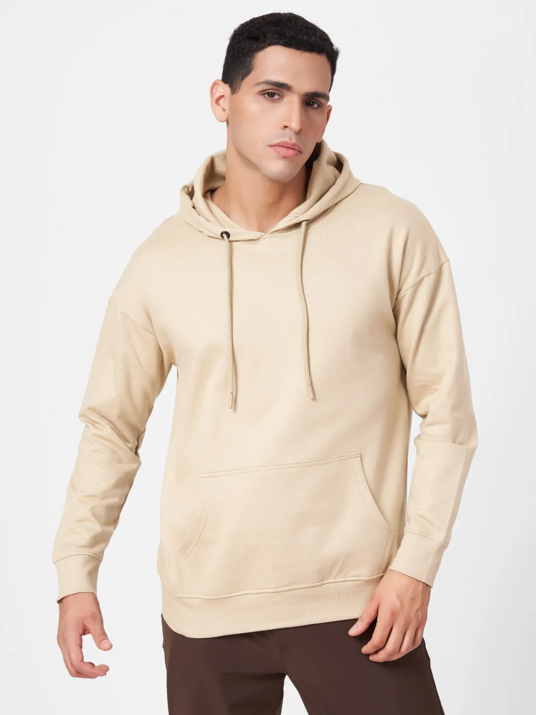 Solid Oversized Full Sleeve Hoodie