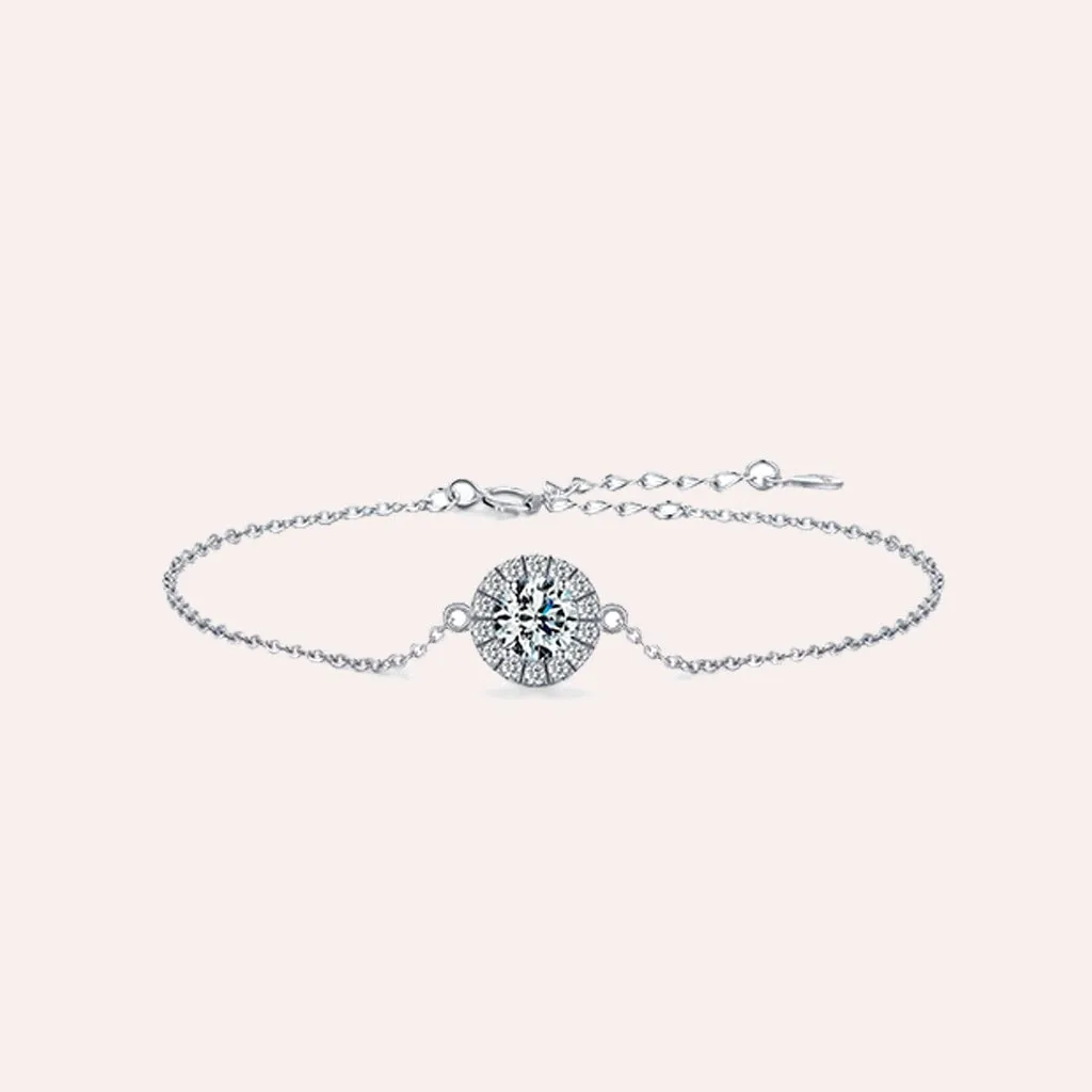 Sparkling Star Halo Diamond Bracelet