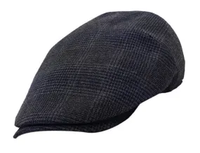 Stanton Black Wool blend check ivy cap