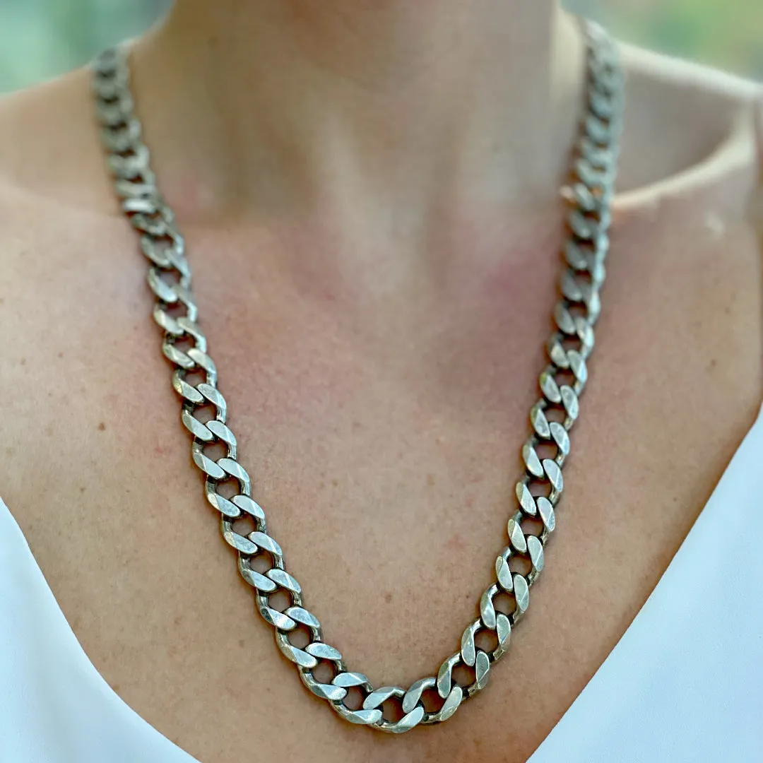 Sterling Silver Cuban Link Chain Necklace