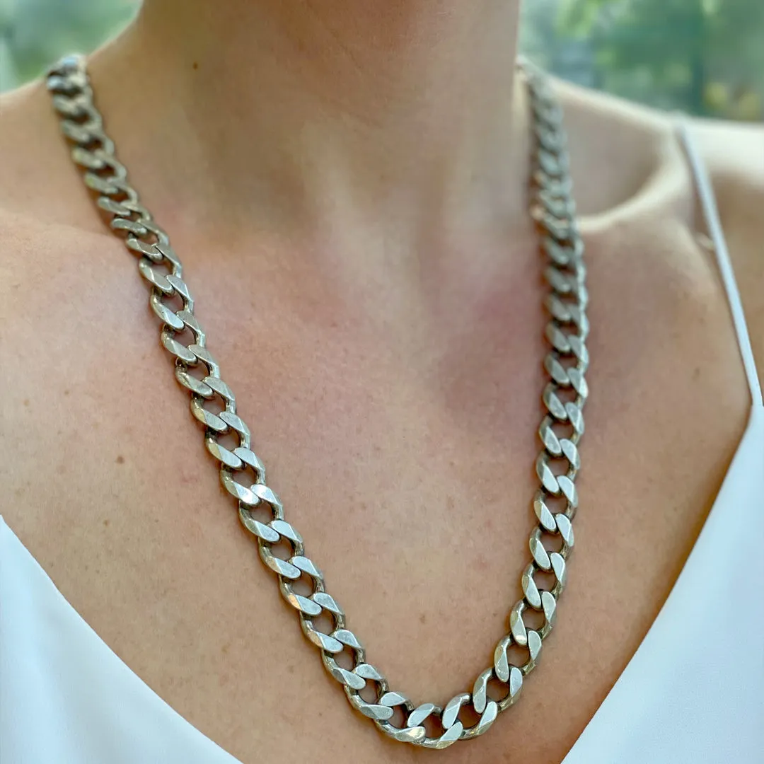 Sterling Silver Cuban Link Chain Necklace